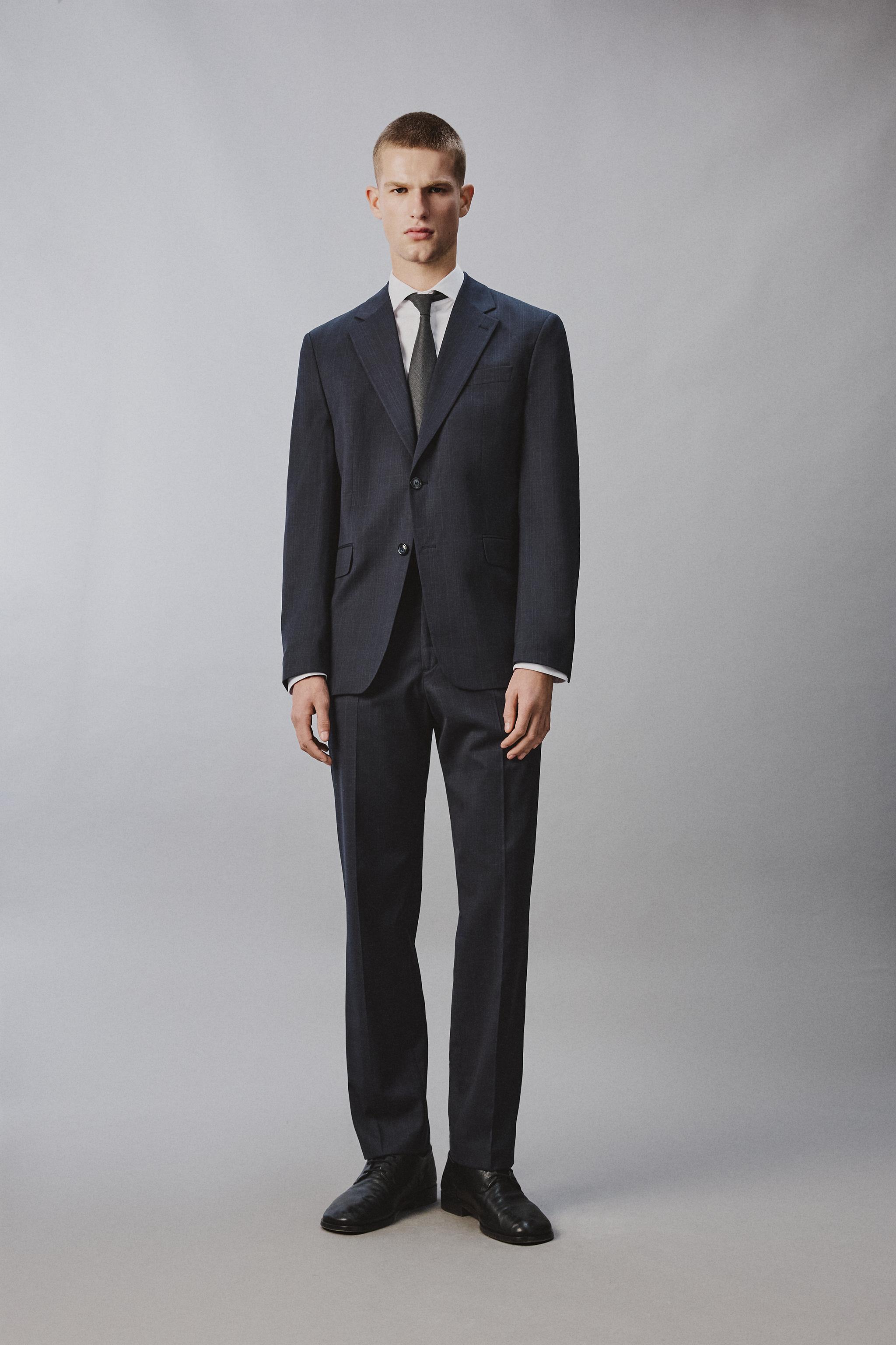 REGULAR FIT PLAID SUIT JACKET